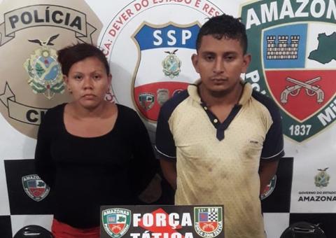 Casal é preso com drogas e espingarda em área vermelha de Manaus