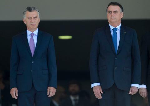 Macri é recebido no Palácio do Planalto por Bolsonaro