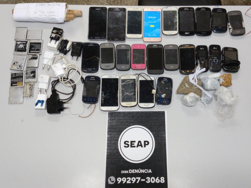 Polícia apreende celulares e drogas durante revista em presídio no Amazonas