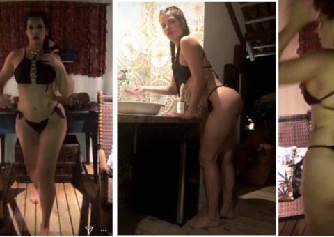 Vanessa da Mata exibe corpão em foto de fio dental: ‘estava com calor’