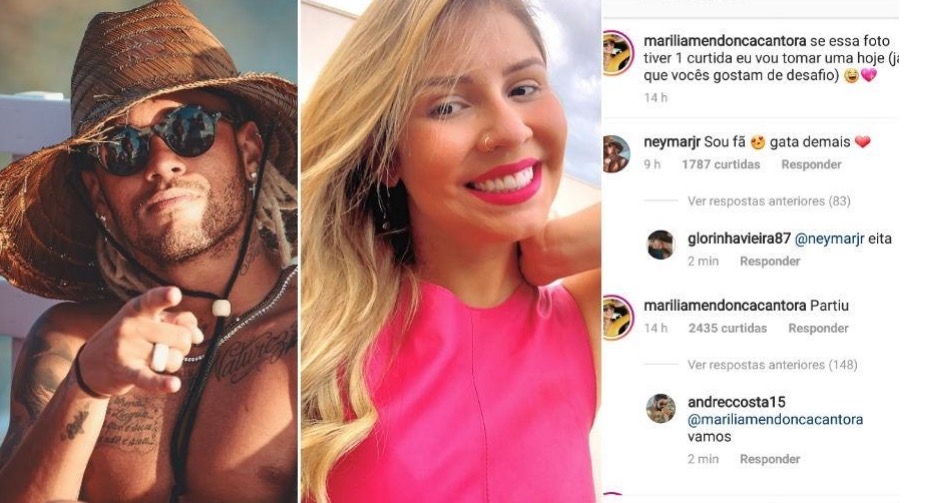 Neymar se derrete em elogio em foto de Marília Mendonça: 'gata demais'