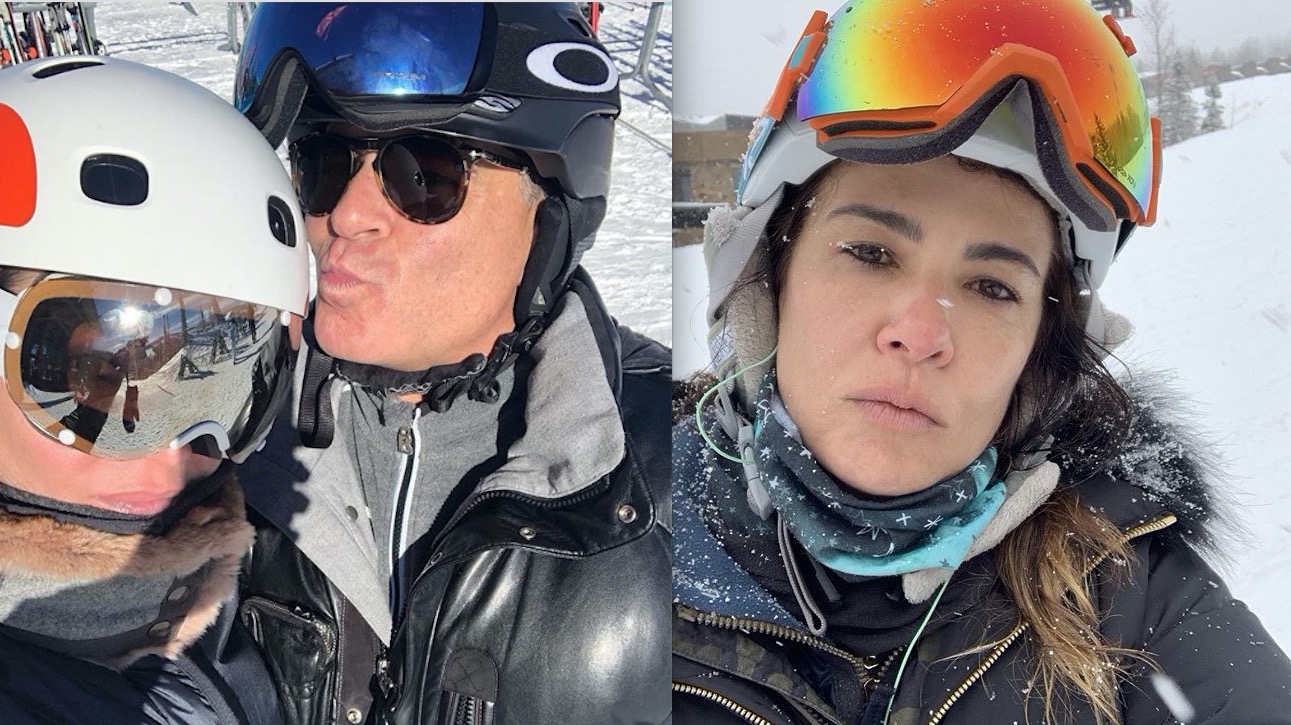 Luciana Gimenez viaja com ex-marido e atual namorada dele