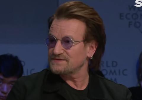 Em Davos, Bono Vox é questionado sobre Bolsonaro e diz: 'É melhor nem começar'