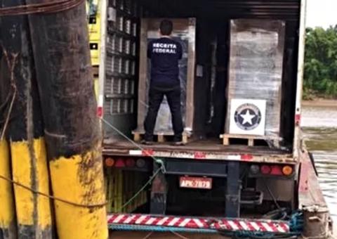 Nove carretas com eletrônicos contrabandeados são apreendidas em Manaus