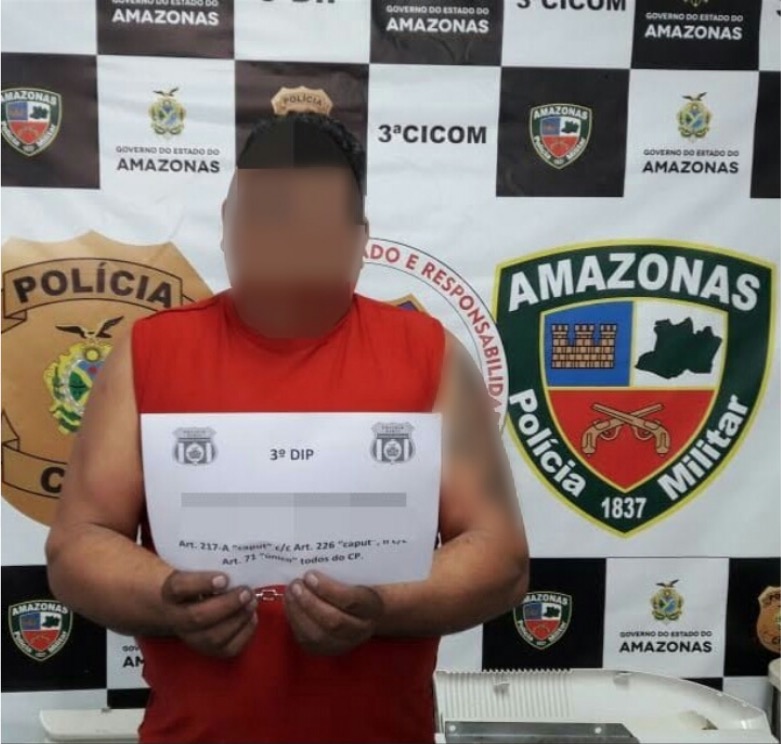Homem é preso suspeito de estuprar enteada de 9 anos em Manaus