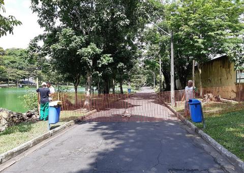 Prefeitura interdita trecho da pista de caminhada do Parque Lagoa do Japiim 