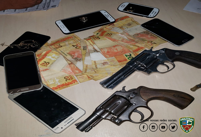 Grupo suspeito de cometer diversos assaltos é preso em Manaus 