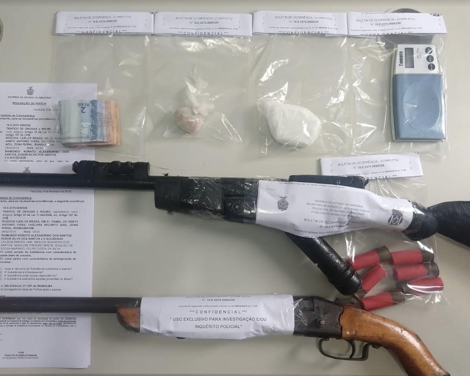 Quatro adolescentes são apreendidos por envolvimento com tráfico de drogas e roubos no Amazonas