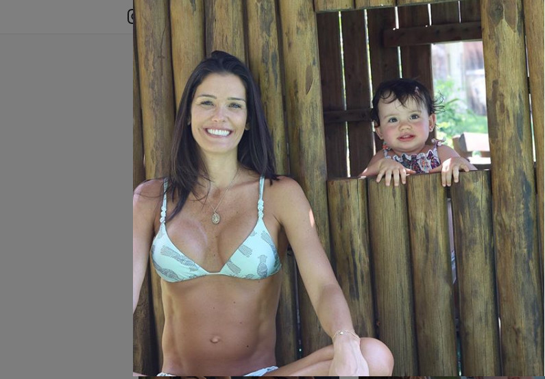 Com seis meses de gestação, ex-BBB Talula exibe 'barriga chapada' em foto de biquíni