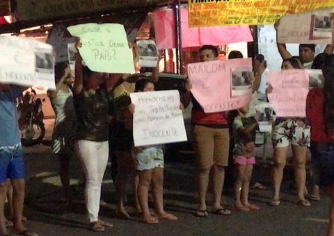 Suspeito de homicídio é preso e familiares fazem manifestação em Manaus: 'é inocente'