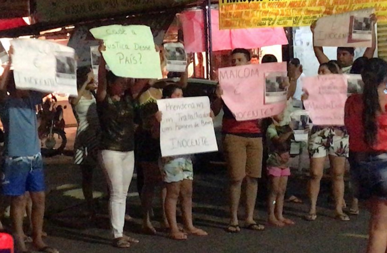 Suspeito de homicídio é preso e familiares fazem manifestação em Manaus: 'é inocente'