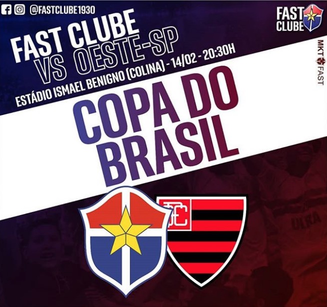 Fast encara Oeste/SP pela Copa do Brasil hoje; Manaus FC foi eliminado 