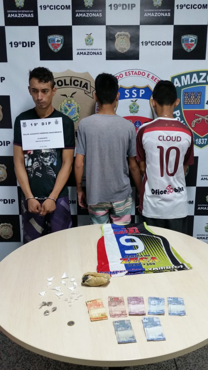 Trio suspeito de comandar boca de fumo e ameaçar moradores é preso em Manaus