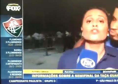 Repórter é assediada por torcedor durante cobertura ao Vivo do Fla x Flu