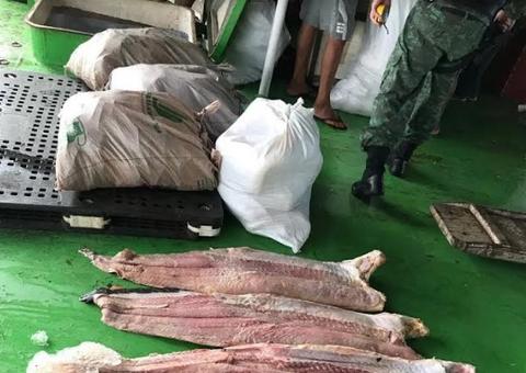 Mais de 3 toneladas de pescado são apreendidas em embarcação no AM