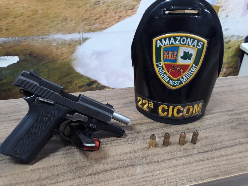 Armado com pistola, homem troca tiros com PM's e acaba baleado em Manaus