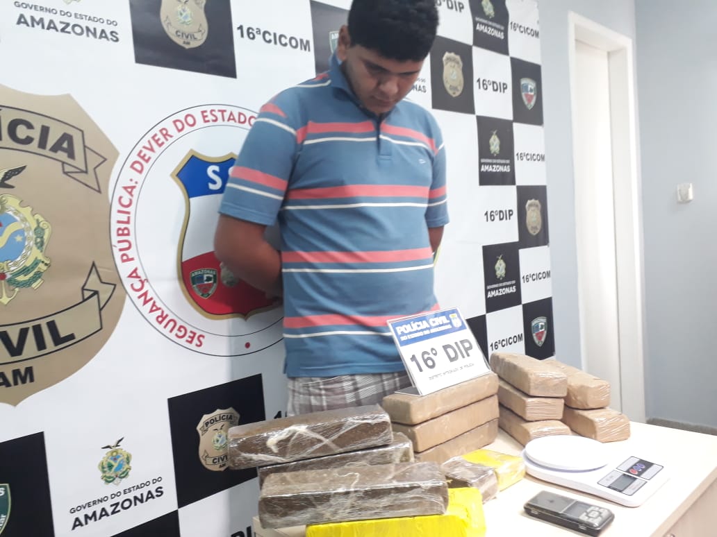 Técnico de refrigeração é preso com 11 quilos de maconha dentro de casa em Manaus 