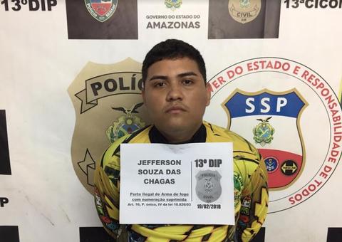 Suspeito de ameaçar a ex de morte é preso com arma e munições em Manaus