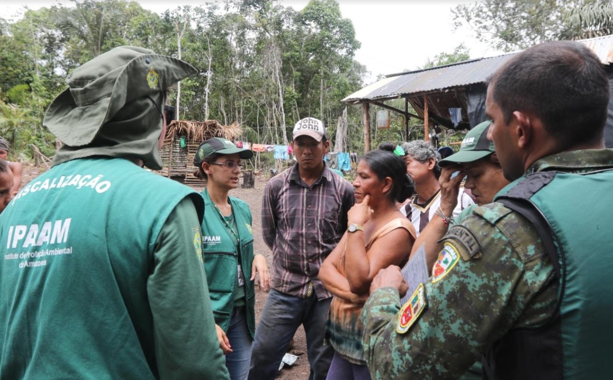 Durante operação, Ipaam constata desmatamento em área de Proteção Permanente 