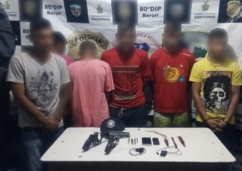Grupo é preso enquanto se preparava para executar desafetos de detento no Amazonas