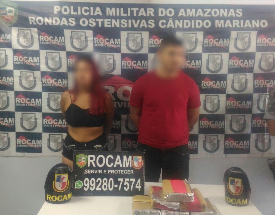Casal é preso com drogas escondidas dentro de mala em barco no Amazonas