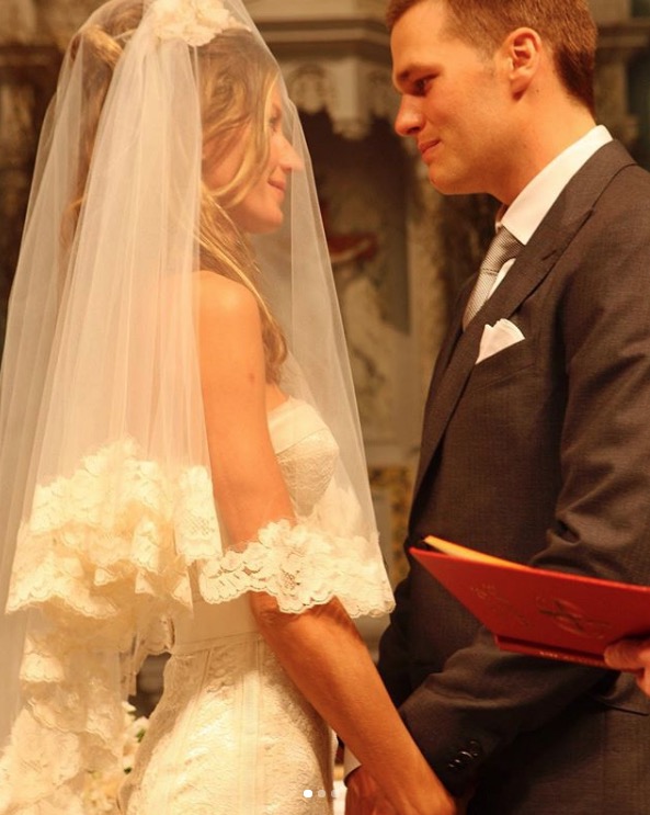 Gisele Bündchen se declara para Tom Brady em aniversário de 10 anos de casamento