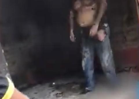 Saiba a verdade sobre vídeo em que homem ateia fogo em mulher