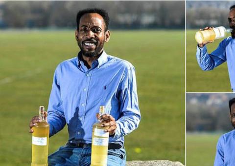 Homem bebe xixi todos os dias e garante ser mais saudável