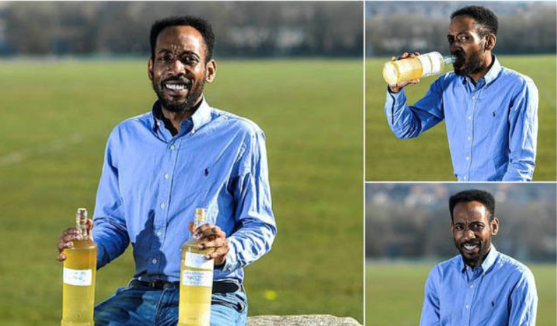 Homem bebe xixi todos os dias e garante ser mais saudável