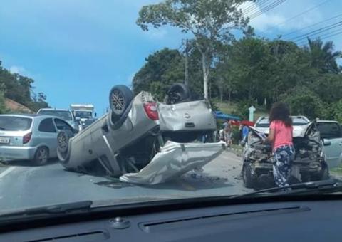 Vídeo mostra acidente grave na rodovia AM-010
