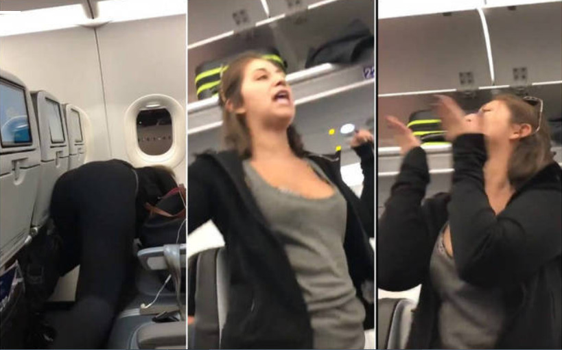 Mulher bêbada é expulsa de avião por agredir passageiros