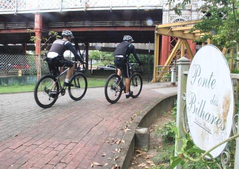 Parque Ponte dos Bilhares passa a contar com ciclopatrulhamento da Polícia Militar