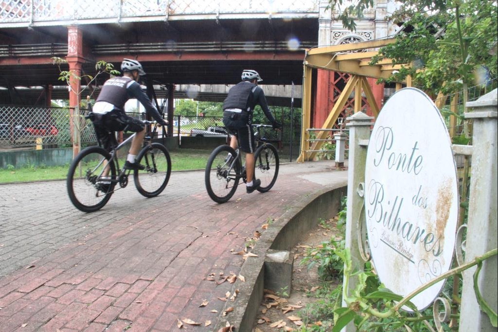 Parque Ponte dos Bilhares passa a contar com ciclopatrulhamento da Polícia Militar