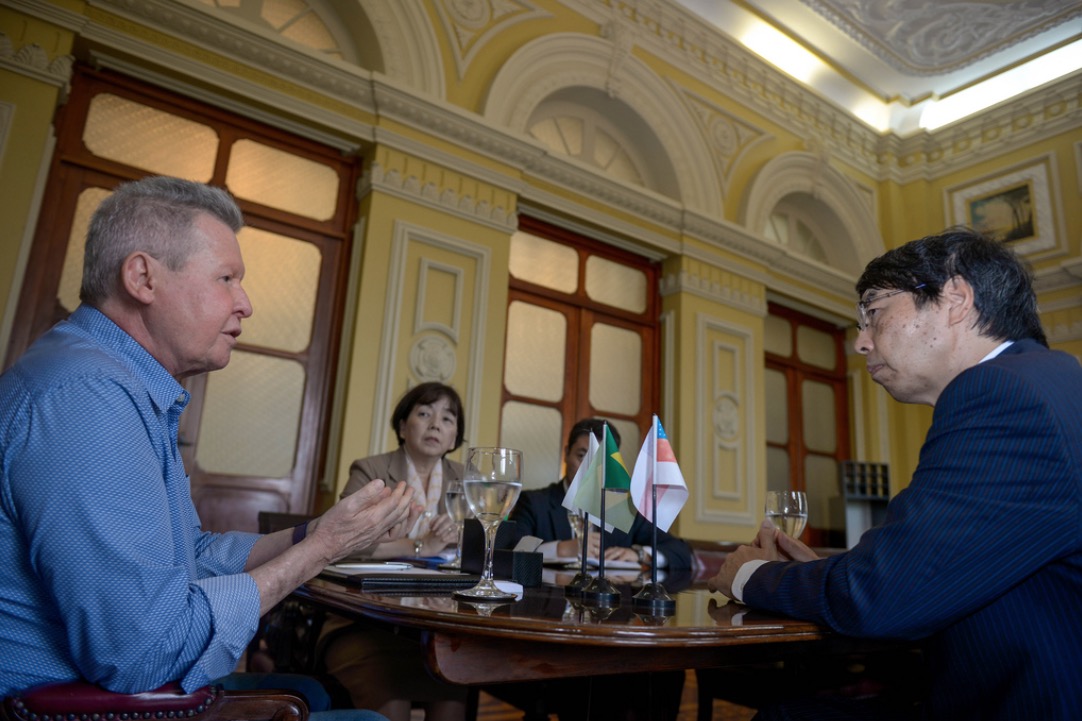 Zona Franca de Manaus é tema de encontro entre Arthur e embaixador do Japão no Brasil