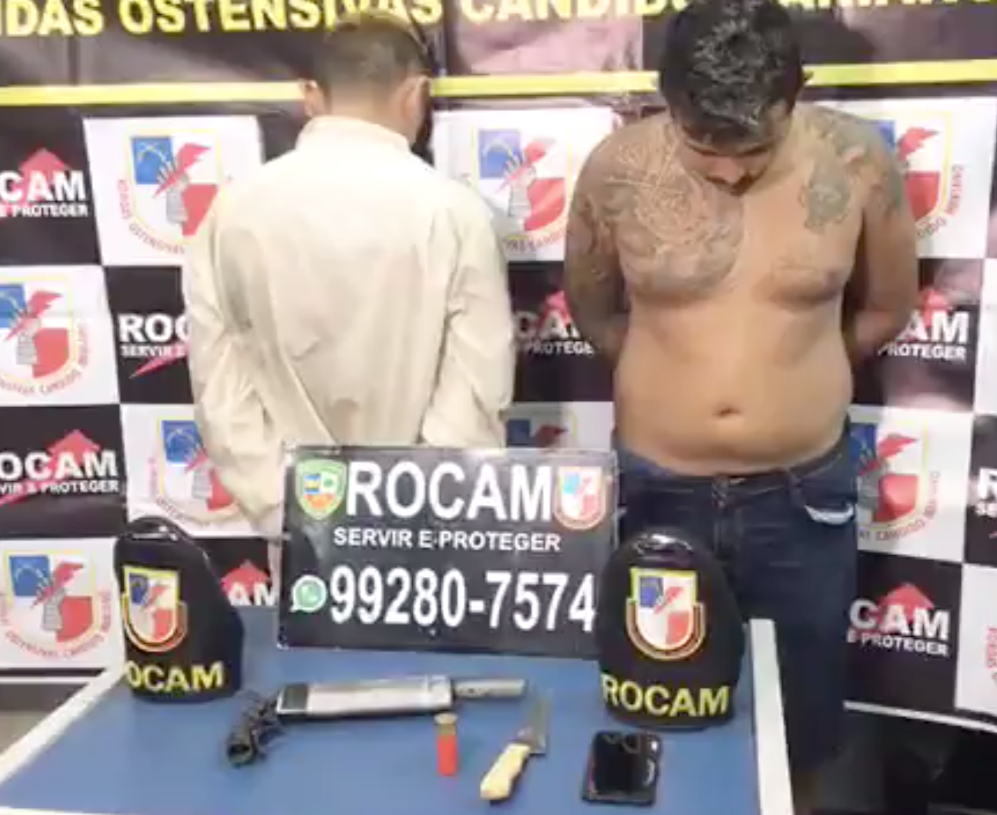Dupla é presa suspeita de assaltar motorista de aplicativo em Manaus 