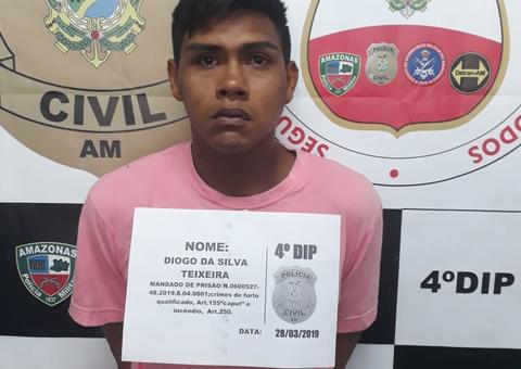Suspeito de furtar jóias avaliadas em R$ 15 mil de casa e atear fogo é preso em Manaus 