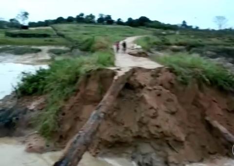 Tromba d’água provoca rompimento de barragem em Rondônia