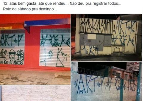 Jovem que usava redes sociais para divulgar pichações é detido 