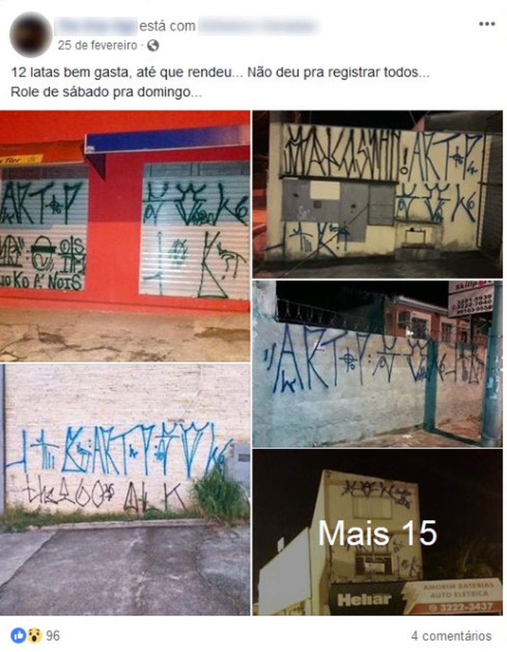 Jovem que usava redes sociais para divulgar pichações é detido 