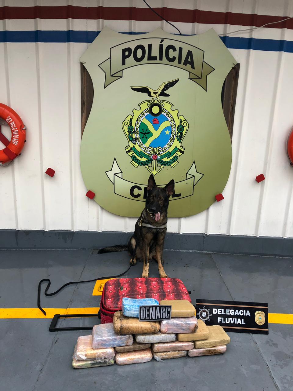 Polícia apreende 15 kg de drogas em embarcação no Porto de Manaus 
