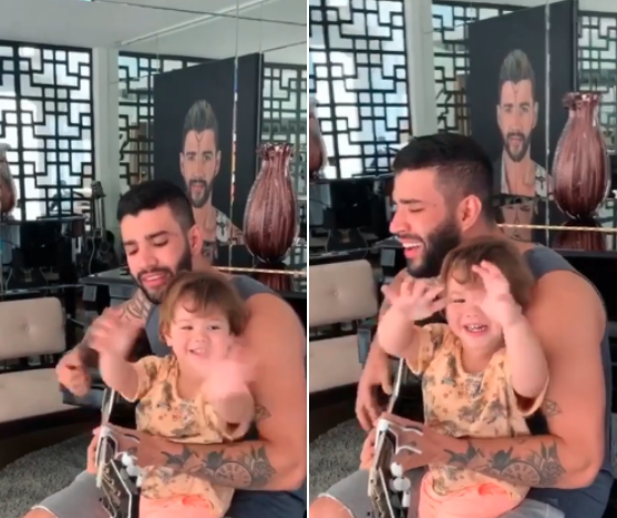 Filho de Gusttavo Lima canta com o pai e encanta seguidores