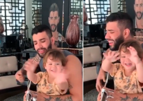Filho de Gusttavo Lima canta com o pai e encanta seguidores