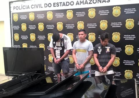 Trio suspeito de assaltar lan house é preso em Manaus 