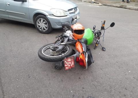 Dois acidentes, um com motociclista ferido, são registrados em menos de 1h em Manaus