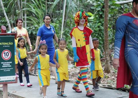 Prefeitura e empresa do PIM promovem Caminhada Ecológica com crianças do Lar Janell Doyle