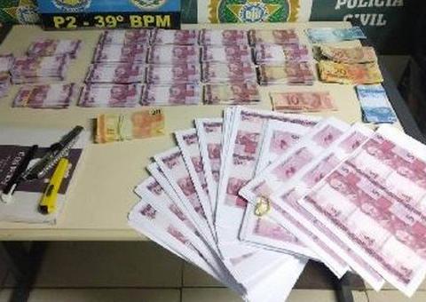 Casal é preso após polícia encontrar mais de R$ 15 mil em notas falsas 