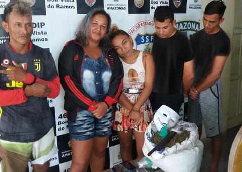 Grupo é preso com arma e drogas em residência no Amazonas
