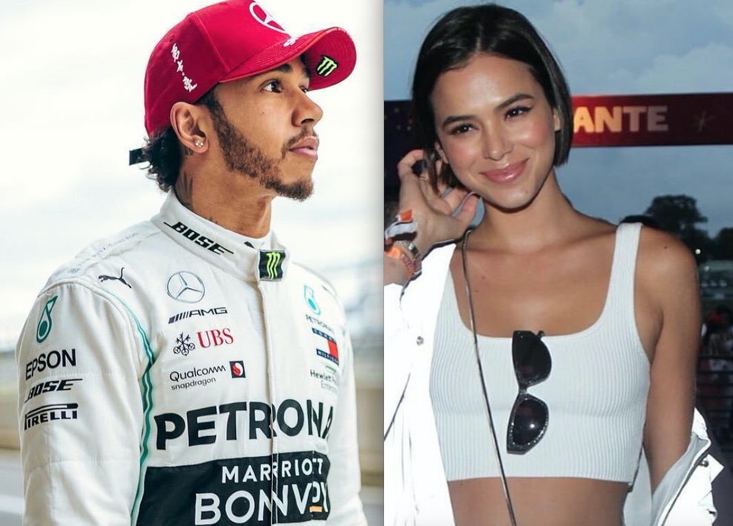    Lewis Hamilton vê Bruna Marquezine nos EUA e tenta chamar atenção da atriz no Instagram