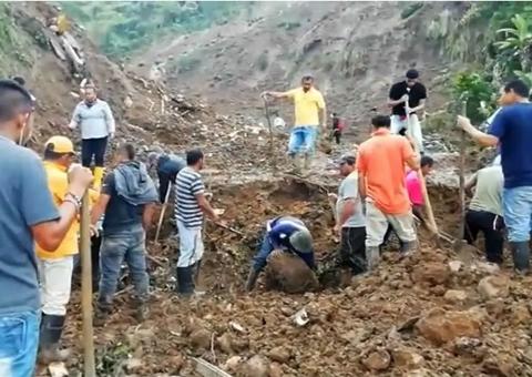 Deslizamento de terra deixa 14 mortos na Colômbia