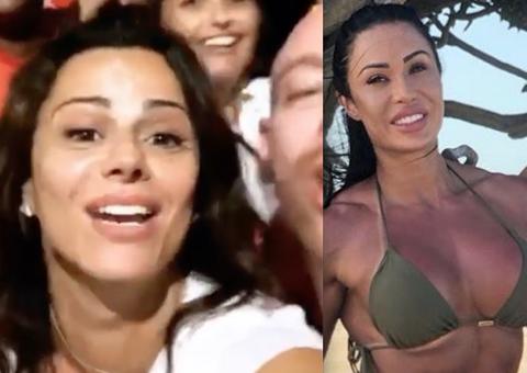 Viviane Araújo canta música e fãs veem indireta para Gracyanne e Belo: 'vai pra casa do c******'